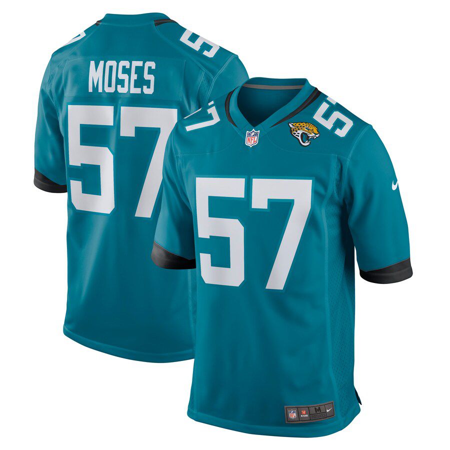 Men Jacksonville Jaguars #57 Dylan Moses Nike Green Game NFL Jersey